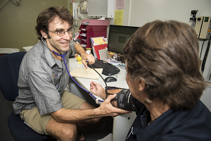 Photograph of a VMP with a patient